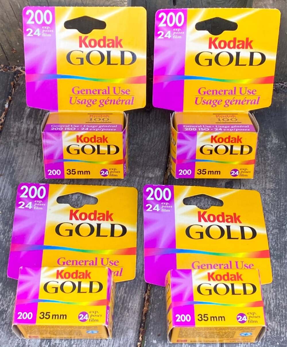 BRAND NEW SEALED LOT OF 4 Kodak Gold 200 35mm film 24 exp film General Purpose